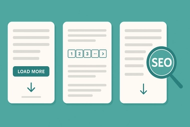 Pagination, infinite scroll, load more button