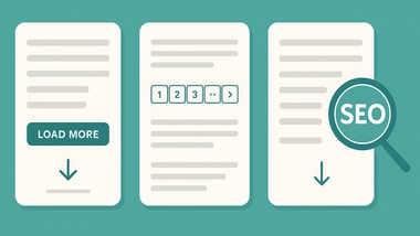 Pagination, infinite scroll, load more button